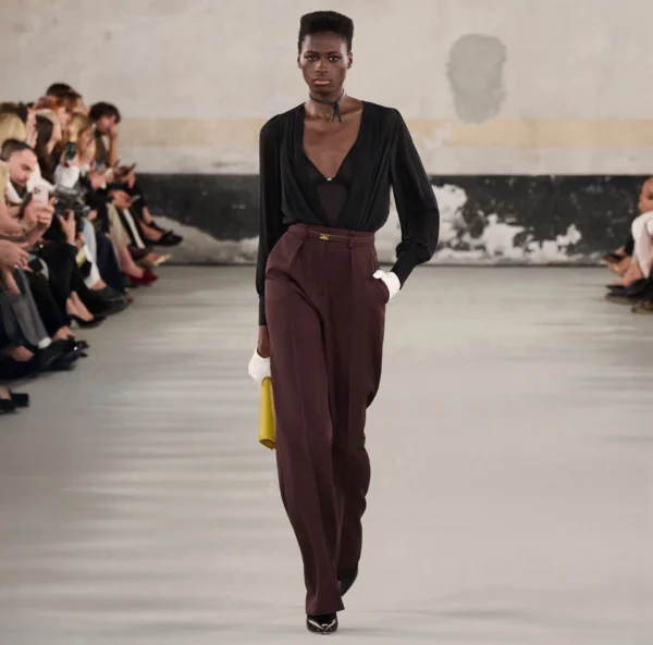 Body in tulle e georgette di seta - immagine 2